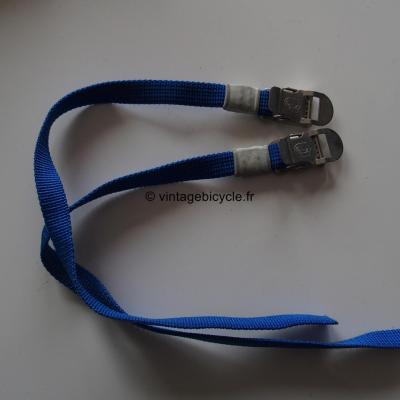 CAMPAGNOLO  blue nylon pedal toe straps NOS