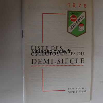 LISTE DES CYCLOTOURISTES DU DEMI-SIECLE 1978