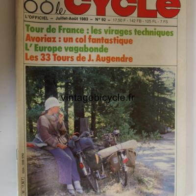 LE CYCLE l'officiel 1983 - 07 - N°92 juillet / aout1983