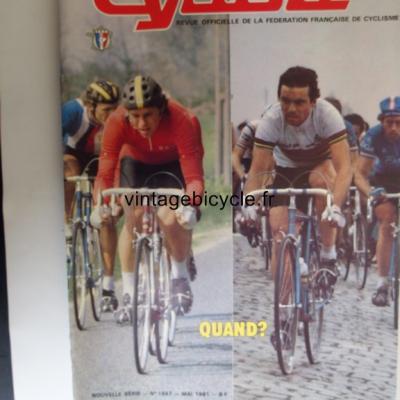 LA FRANCE CYCLISTE 1981 - 05 - N°1647 mai 1981