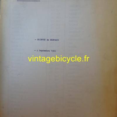 GRIMPEE de MONTAUD - CLASSEMENT 1966