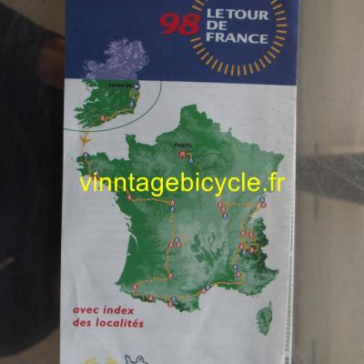 Tour de France Map 1998 Official