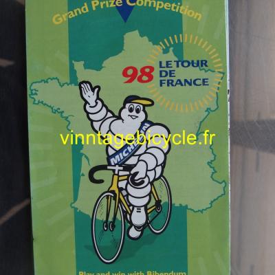 Tour de France Map 1998 Souvenir