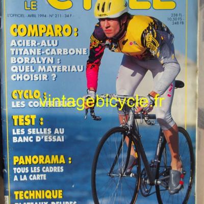 LE CYCLE l'officiel 1994 - 04 - N°211 avril 1994