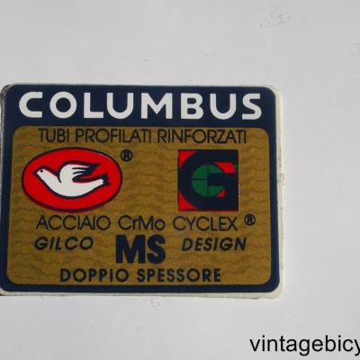 COLUMBUS MS ORIGINAL Bicycle Frame Tubing STICKER NOS
