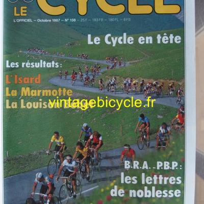 LE CYCLE l'officiel 1987 - 10 - N°138 octobre 1987