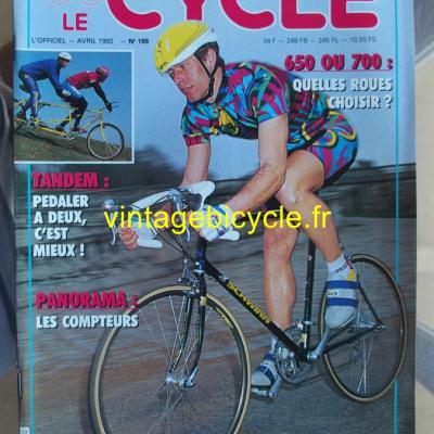 LE CYCLE l'officiel 1992 - 04 - N°188 avril 1992