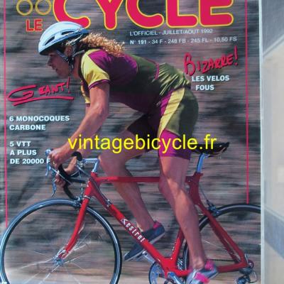 LE CYCLE l'officiel 1992 - 07 - N°191 juillet 1992