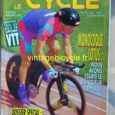 LE CYCLE l'officiel 1992 - 10 - N°193 octobre 1992