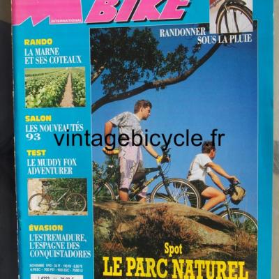 MOUNTAIN BIKE INTERNATIONAL 1992 - 11 - N°21 novembre 1992